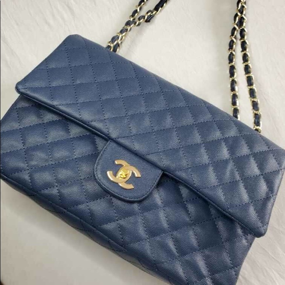 Navy blue designer replica